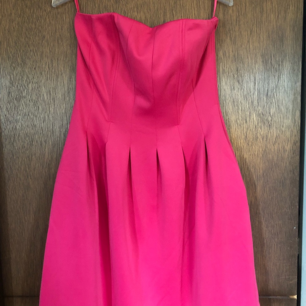 Strapless pink dress